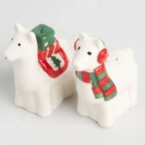 NIB Modcloth Fa-La-La-Llama Salt & Pepper Shaker Set